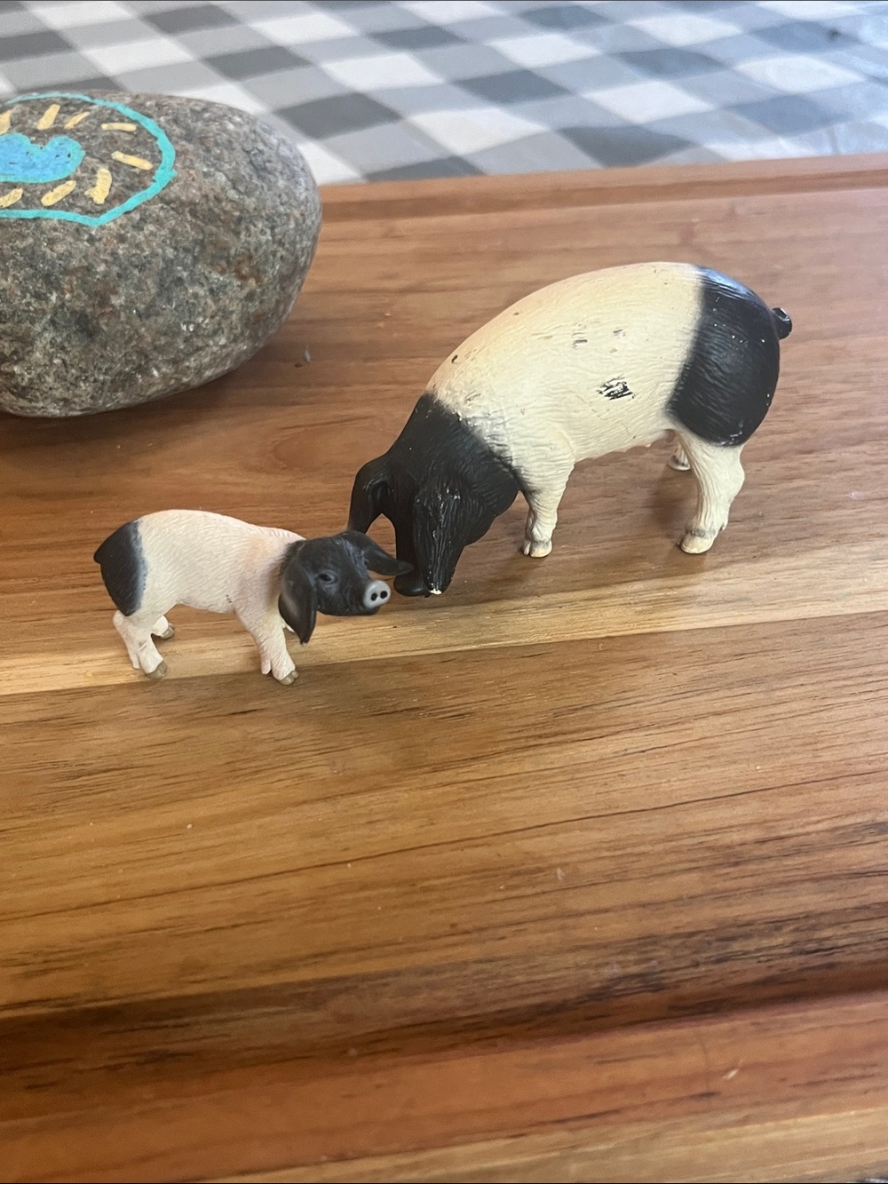 Schleich Black & White Farm Pig Figurine Set -